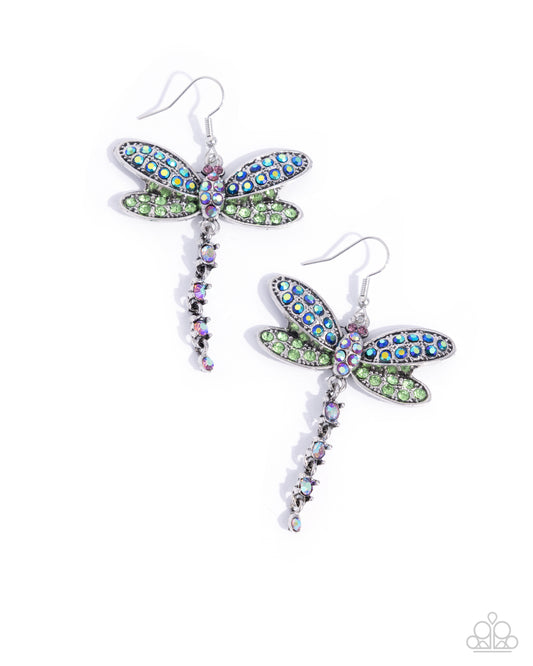 Paparazzi Accessories: Hey, I Heard You Were A Wild One - Green Earring