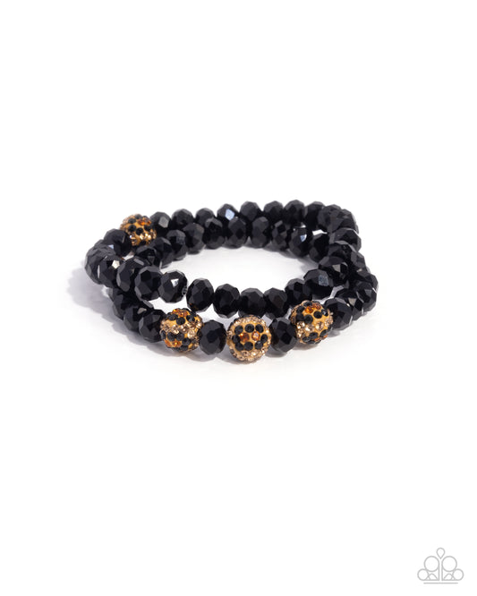 Paparazzi Accessories: Speckled Sentiment - Black Bracelet