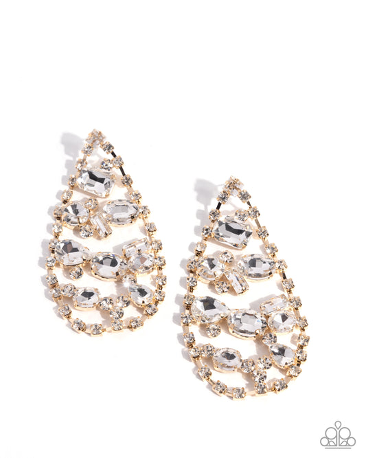 Paparazzi Accessories: Giant Glitter - Gold Earring