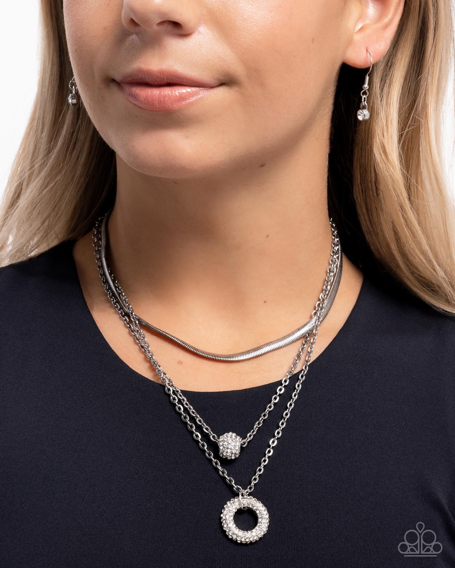 Paparazzi Accessories: Dominant Dignity - White Necklace