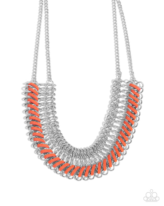 Paparazzi Accessories: Commanding Connections - Orange Necklace