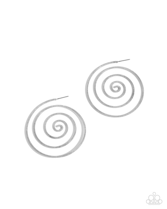 Paparazzi Accessories: Seize the Spiral - Silver Earrings