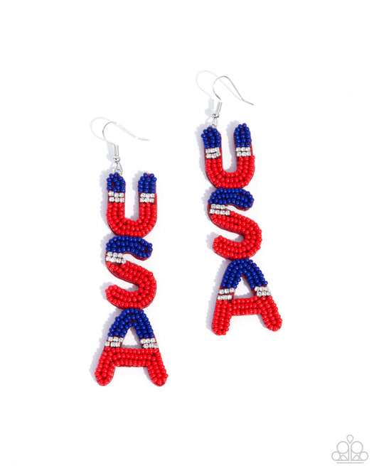 Paparazzi Accessories: Pampered Patriot - Multi USA Earring