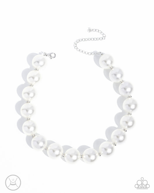 Paparazzi Accessories: Pronounced Pearls - White Pearl Choker Necklace