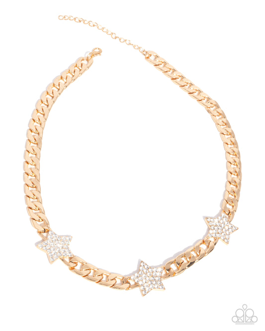 Paparazzi Accessories: Uncle Sam Stars - Gold Star Necklace