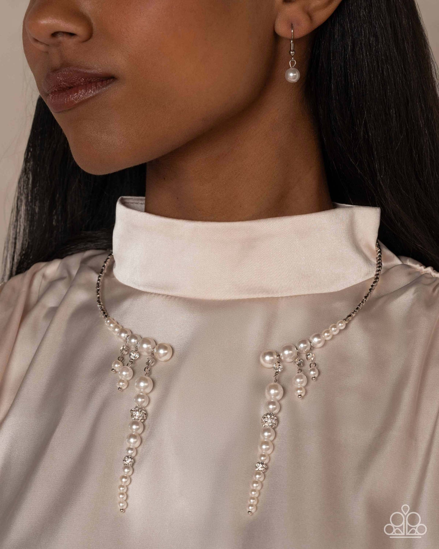 Paparazzi Accessories: Darling Decade - White Necklace