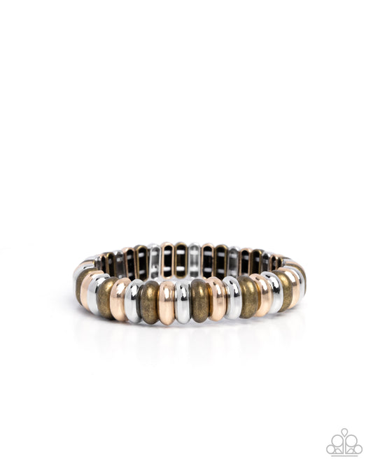 Paparazzi Accessories: Multicolored Meeting - Brass Bracelet