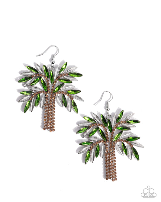 Paparazzi Accessories: Palm Tree Pizzazz - Green Earring