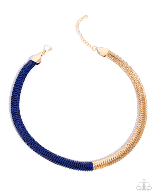 Paparazzi Accessories: Dynamic Duality Blue Necklace