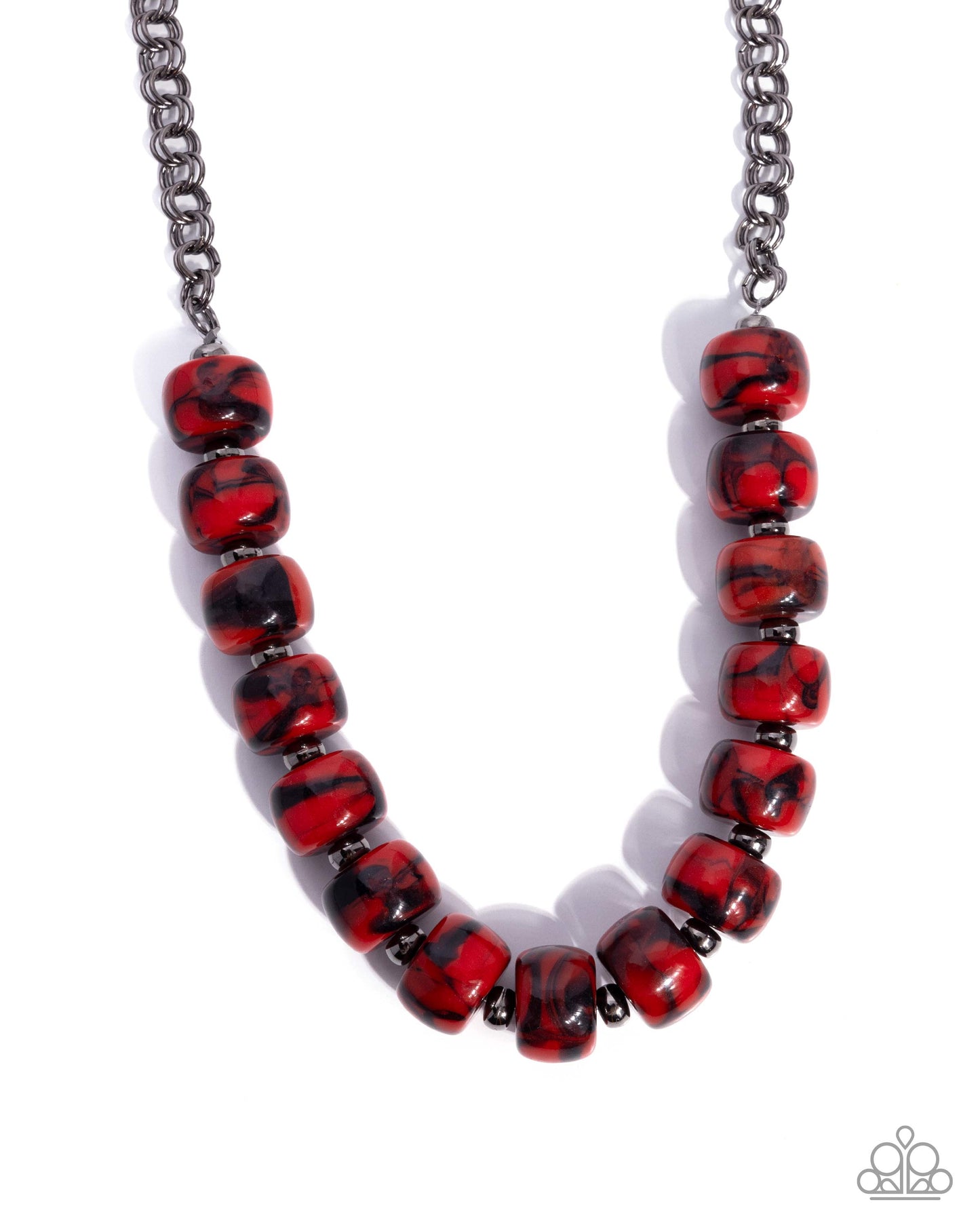 Paparazzi Accessories: Swirled Serenity Red Necklace