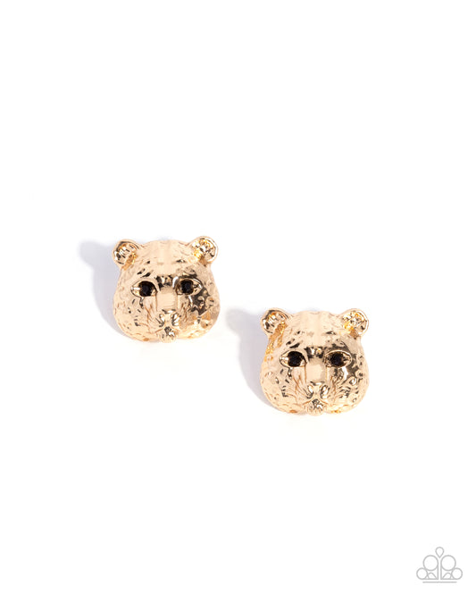 Paparazzi Accessories: Luminescent Leopard Gold Earring