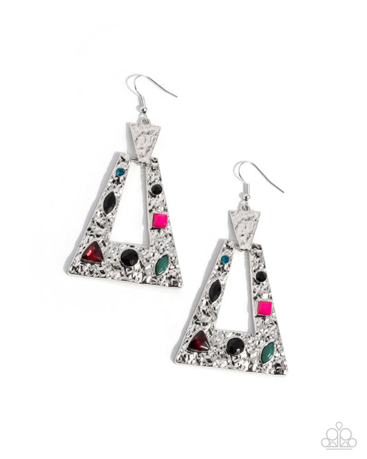 Paparazzi Accessories: Warped Wanderer Black Earring