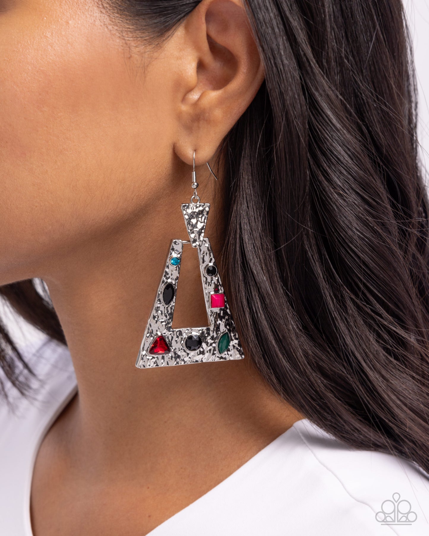 Paparazzi Accessories: Warped Wanderer Black Earring
