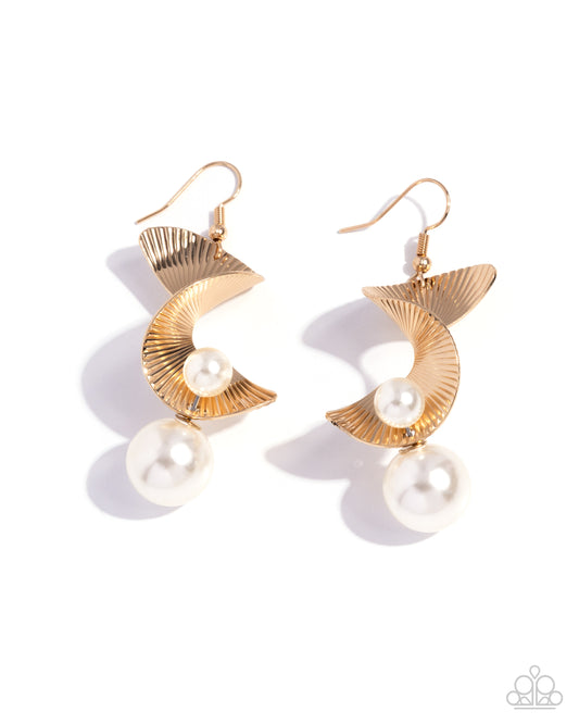 Paparazzi Accessories: Curator Chic Gold Earring
