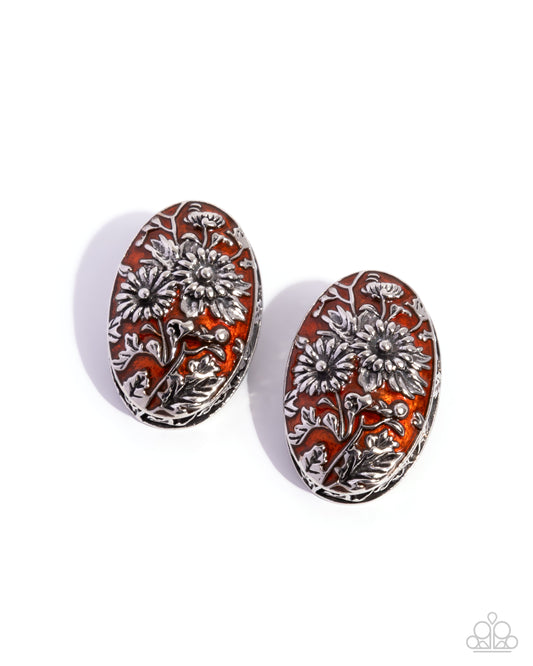 Paparazzi Accessories: Portrait of Affection Orange Earring