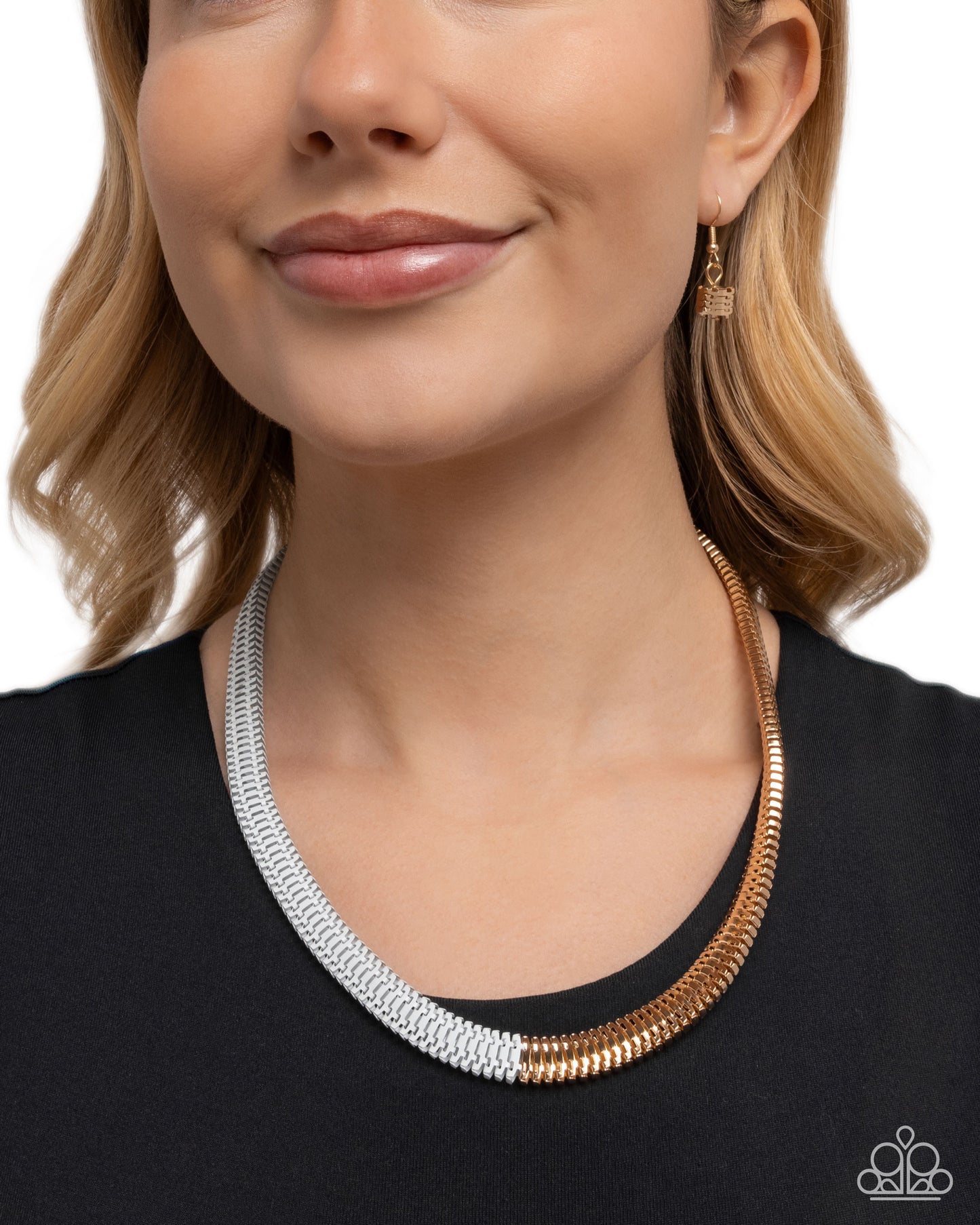 Paparazzi Accessories: Dynamic Duality Gold necklace