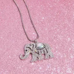 Paparazzi Accessories: Unforgettable Elephant Silver Necklace