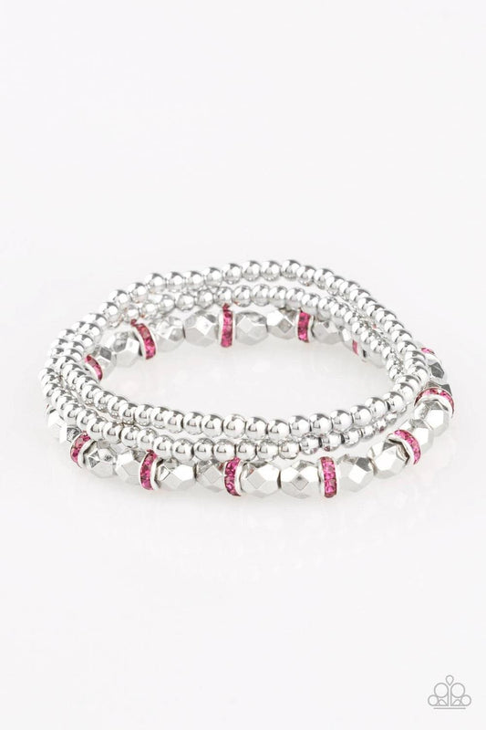 Paparazzi Accessories: Let There BEAM Light Pink Bracelet