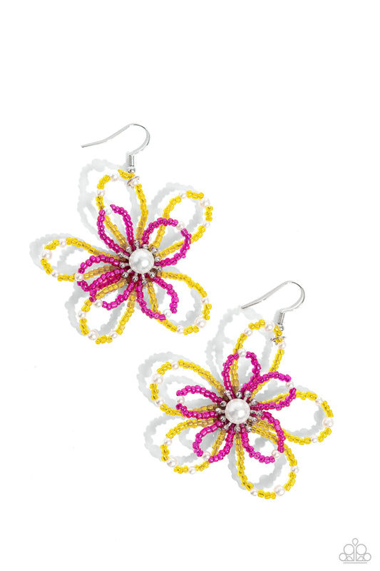 Paparazzi Accessories: Pearl Crush Yellow Earring