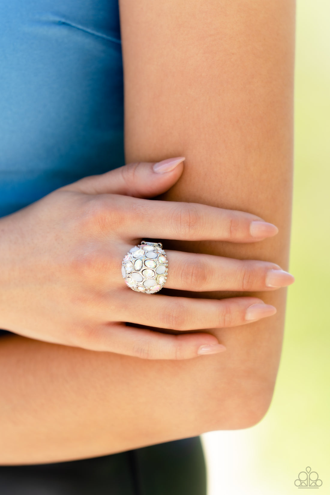 Paparazzi Accessories: BLING Loud and Proud White Ring