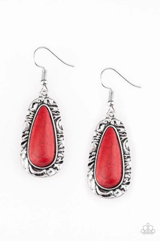 Paparazzi Accessories: Cruzin Colorado Red Earring