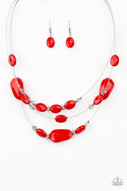 Paparazzi Accessories: Radiant Reflections Red Necklace