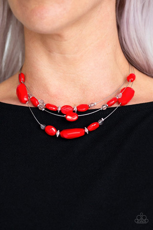 Paparazzi Accessories: Radiant Reflections Red Necklace