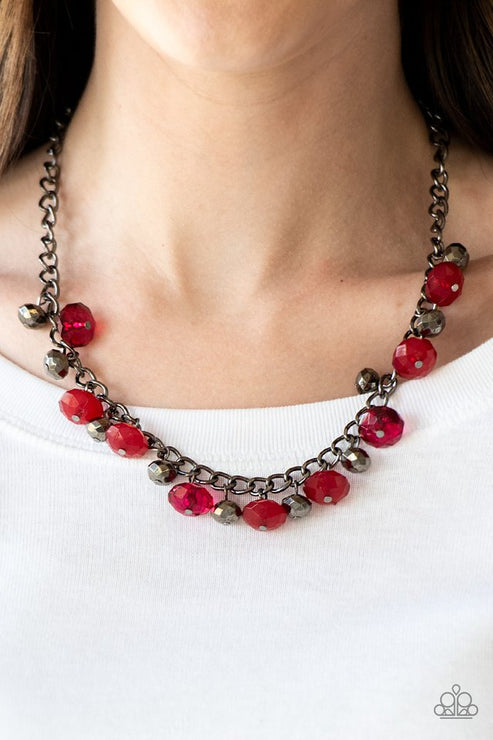 Paparazzi Accessories: Runway Rebel Red Necklace