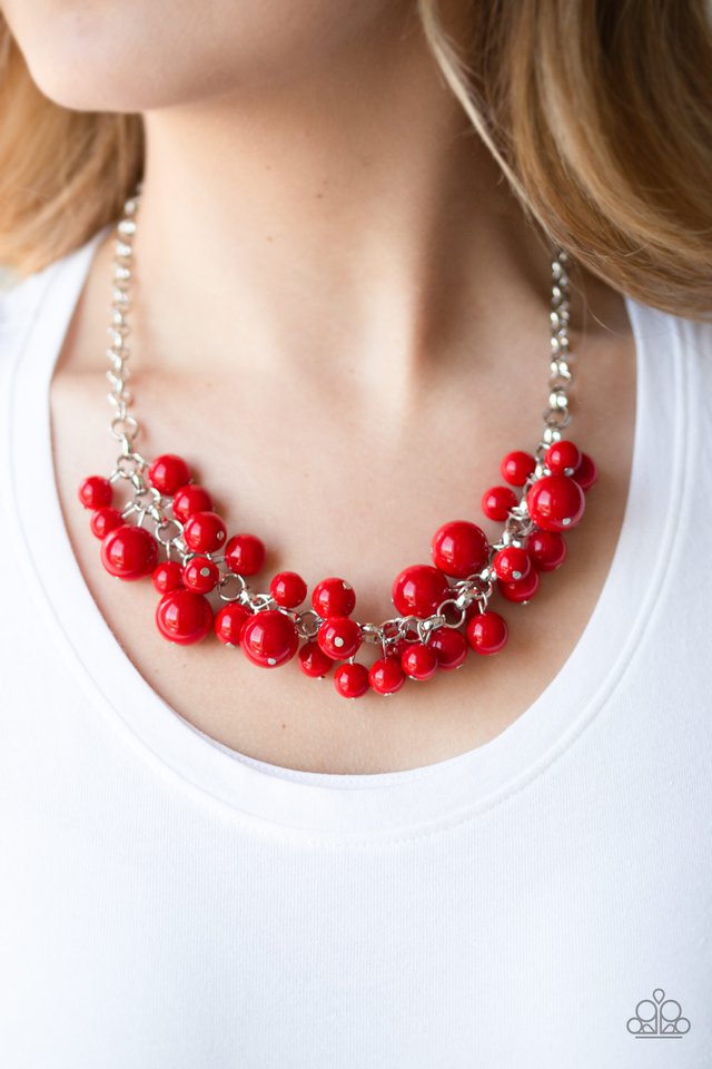 Paparazzi Accessories: Walk This Broadway Red Necklace