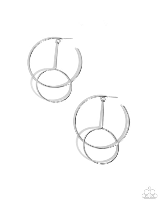Paparazzi Accessories: Dreaming of Hoops Silver Earring