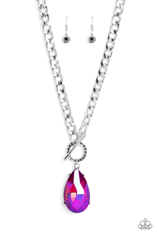 Paparazzi Accessories: Edgy Exaggeration Pink Necklace