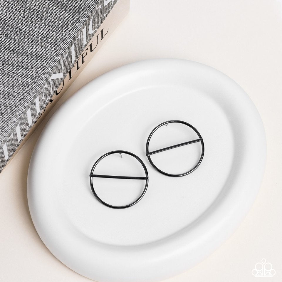 Paparazzi Accessories: Dynamic Diameter Black Post Earring