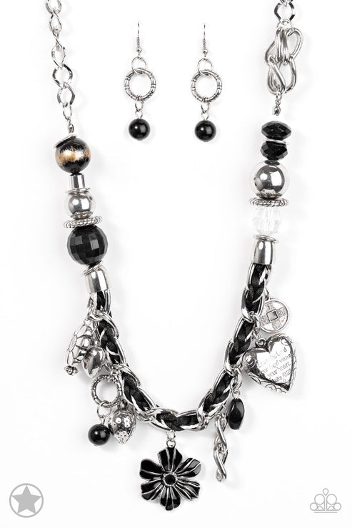 Paparazzi Accessories: Charmed I AM Sure Black (Blockbuster) Necklace
