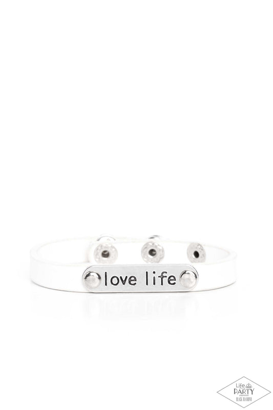 Paparazzi Accessories: Love Life - White Bracelet