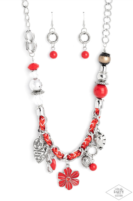 Paparazzi Accessories: Charmed, I Am Sure - Red Neckace