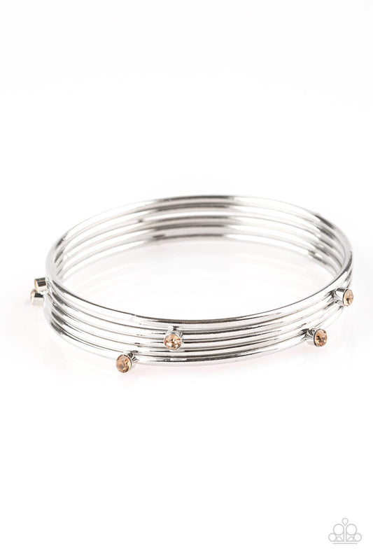 Paparazzi Accessories: Delicate Decadence - Brown Bracelet