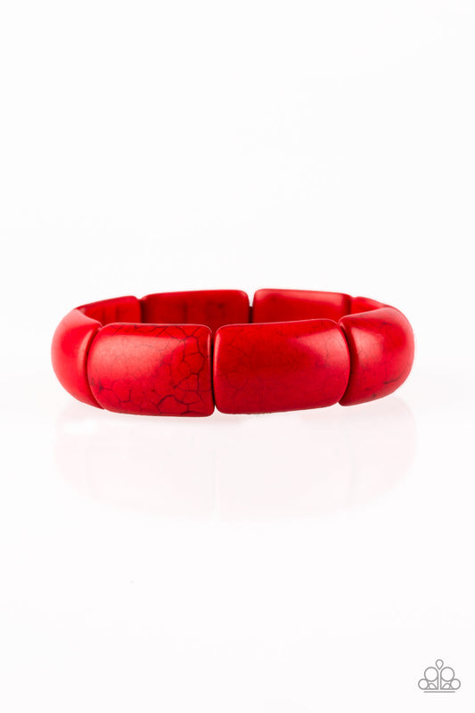 Paparazzi Accessories: Peace Out - Red Bracelet