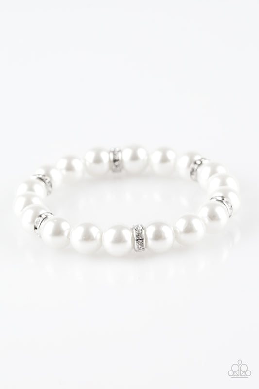 Paparazzi Accessories: Exquisitely Elite - White Bracelet