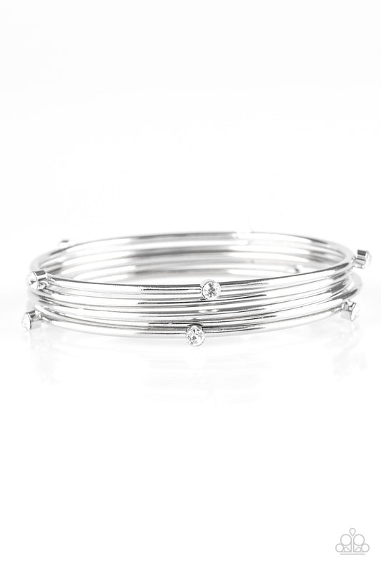 Paparazzi Accessories: Delicate Decadence - White Bracelet