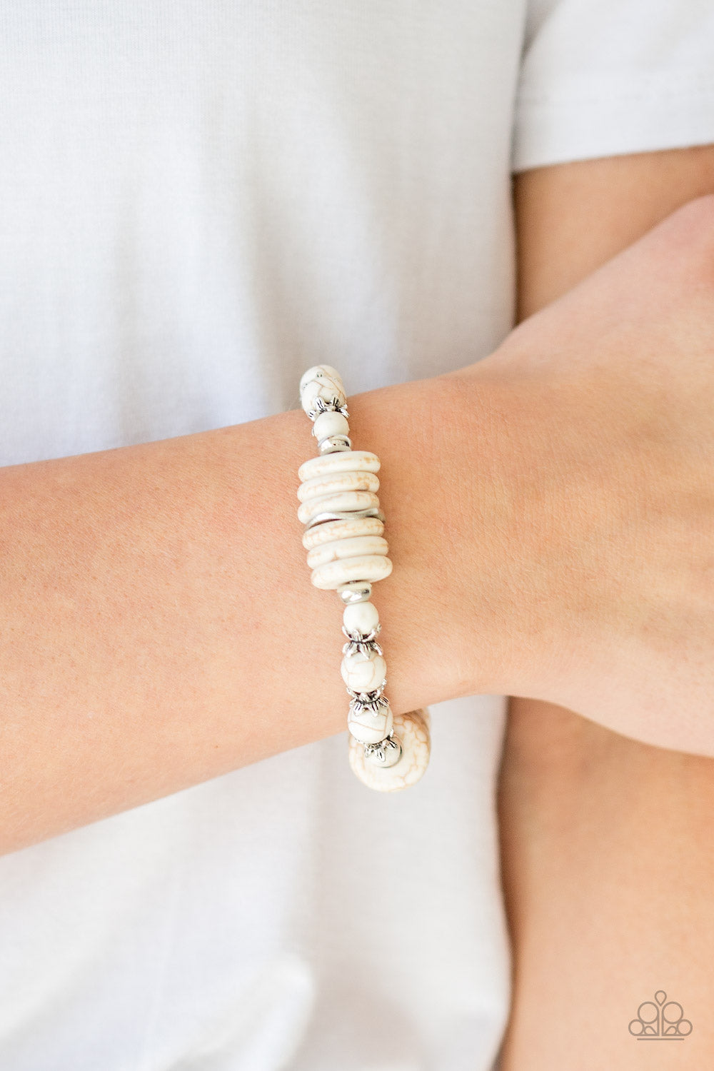 Paparazzi Accessories: Sagebrush Serenade - White Bracelet