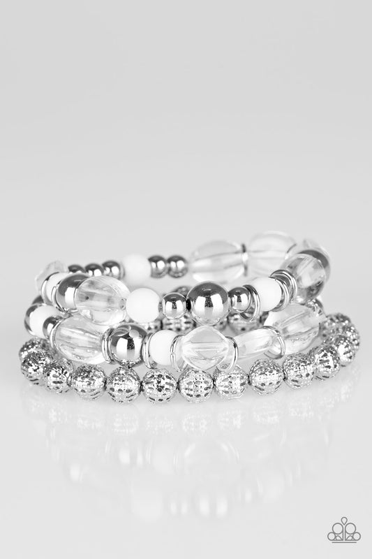 Paparazzi Accessories: Malibu Marina - White Bracelet