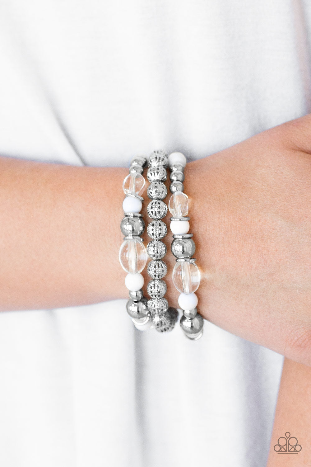 Paparazzi Accessories: Malibu Marina - White Bracelet