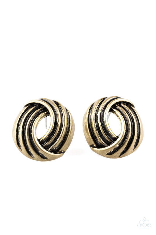 Paparazzi Accessories: Rare Refinement - Brass Earring