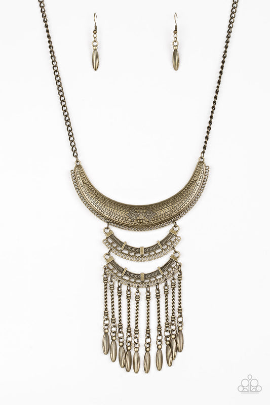 Paparazzi Accessories: Eastern Empress - Brass Necklace