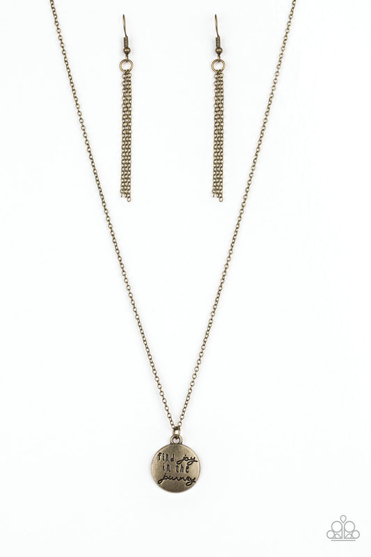 Paparazzi Accessories: Find Joy - Brass Necklace
