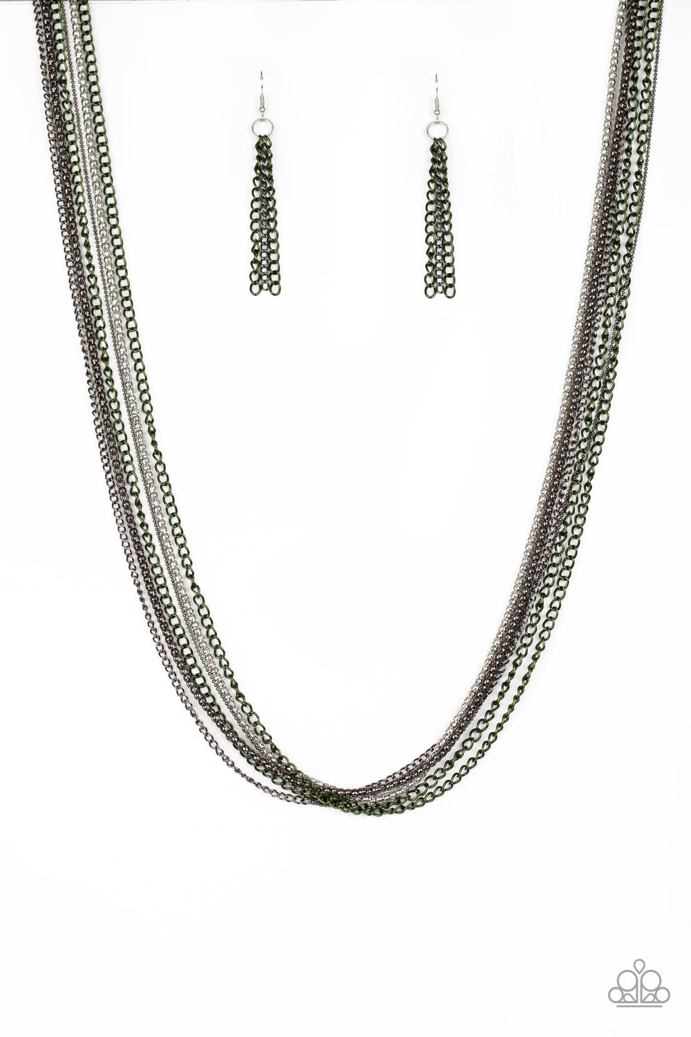 Paparazzi Accessories: Colorful Calamity - Green Necklace