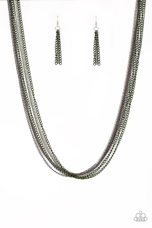 Paparazzi Accessories: Colorful Calamity - Green Necklace