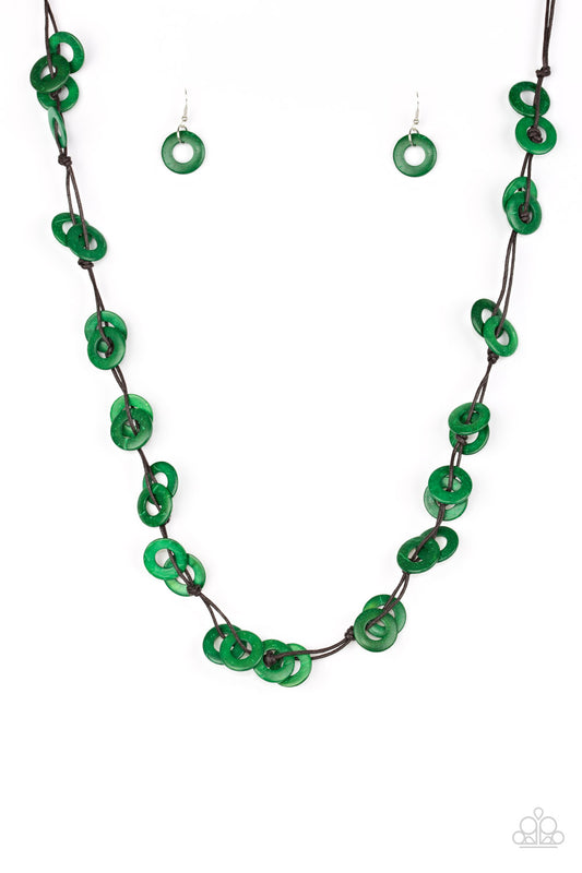 Paparazzi Accessories: Waikiki Winds - Green Necklace
