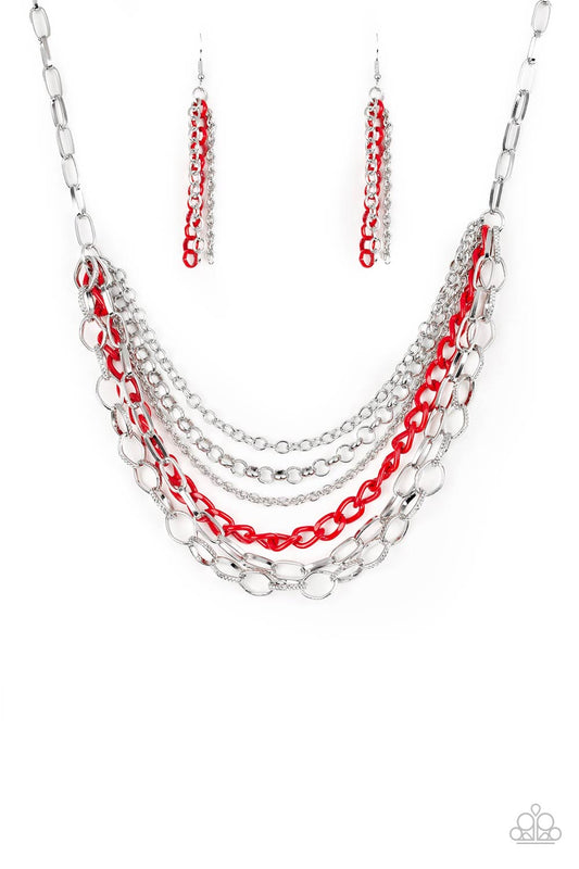 Paparazzi Accessories: Color Bomb - Red Necklace