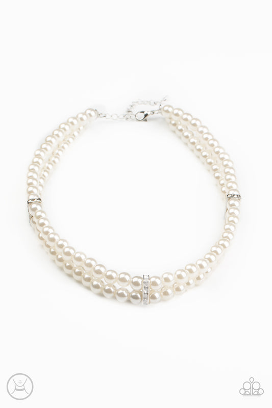 Paparazzi Accessories: Put On Your Party Dress - White Necklace